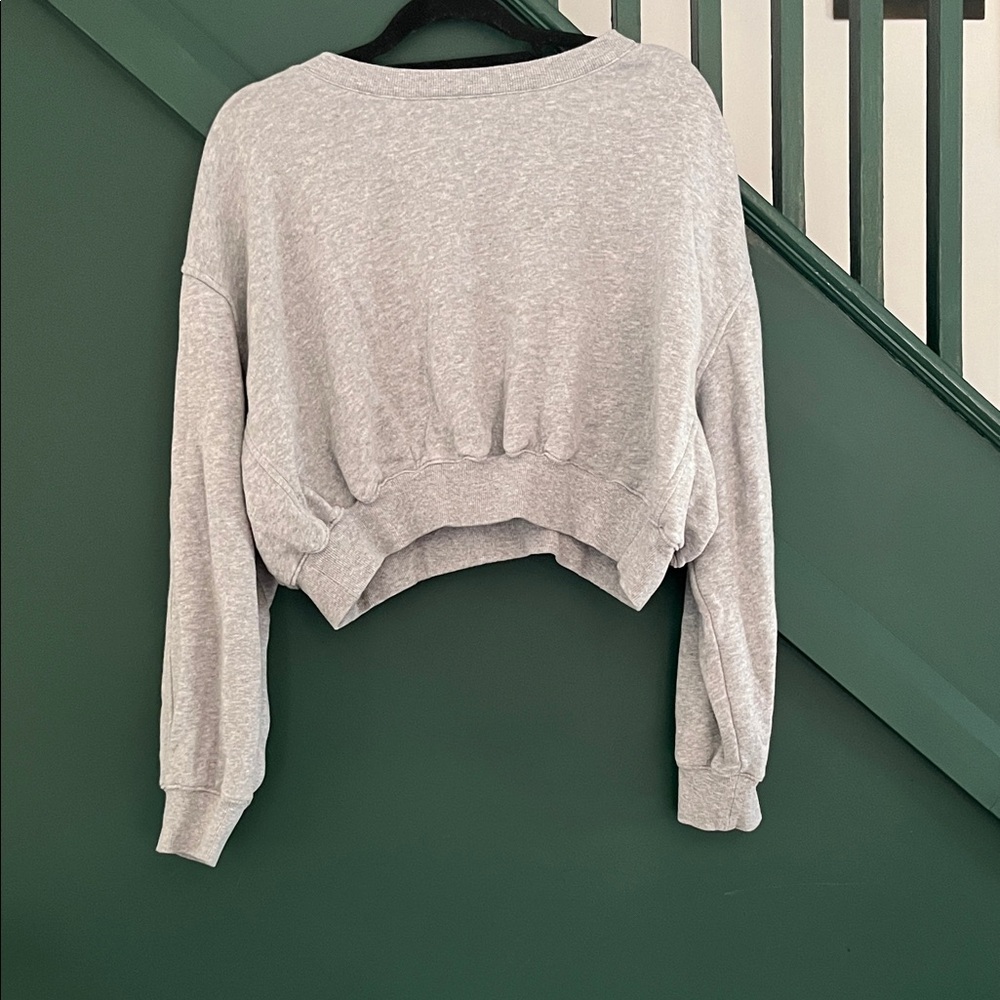 Gray Cropped Sweatshirt